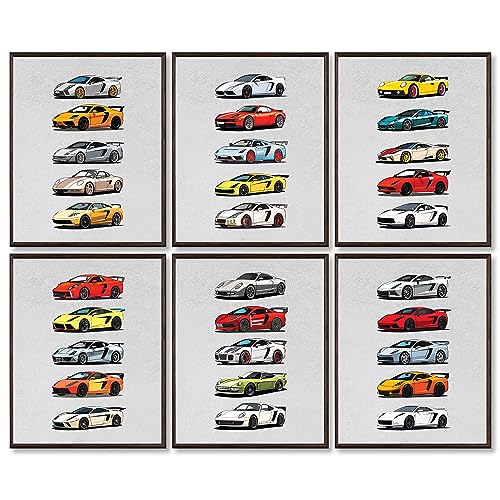 Image of 97 Decor Car Posters for Men - Super Car Wall Art, Cars Pictures Wall Decorfor Teen Boys Room, Supercars Prints Collection, Iconics Sport Cars Poster for Bedroom Decorations (8x10 UNFRAMED)
