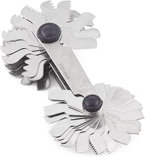 Hilitand 52Pcs Stainless Steel Screw Pitch Gauge 60 and 55 Degree Thread Plug Gage Measuring Tool Metric & Imperial Screw Gauge