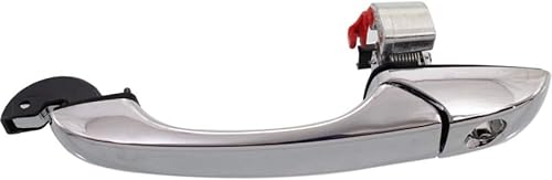 Miniatura 4 de Para Chrysler Town & Country Manija de puerta exterior 2008-2016 lado del conductor  Cromo delantero  Con orificio para llave  Recorte todos los