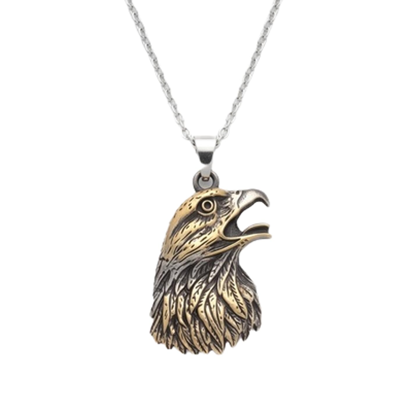 Eagle Pendant Necklace Stainless Steel 18 Inch Cable Chain Bronze Bird Jewelry Gift Mens Accessory.|LW_CSN_0176-image-17