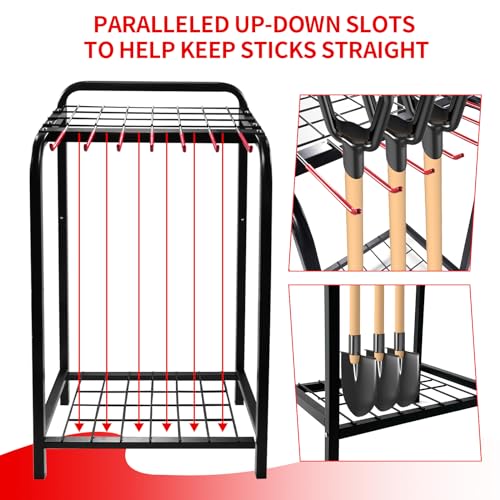 Trieez Heavy Duty Garden Tool Storage, Garden Tool Organizer - Sturdy Garden Yard Tool Rack thumb #4
