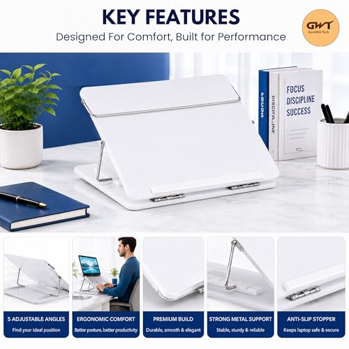 Image of Goodwill Tech Milky White Acrylic Desk Board 12x16 Inch - 8mm Thick Writable Tabletop Surface for Office, Study, Sketching & Daily Use