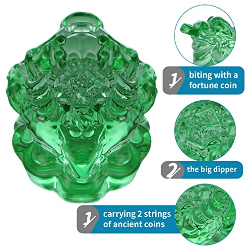 Set de 2 Estatuas Sapo de la Fortuna de Cristal Feng Shui miniatura 4
