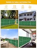 Artificial Ivy Privacy Fence Screen - 1x3M Solar Net Lights Outdoor Expandable Artificial Hedges Fence Garden Solar String Light Decorative Privacy Screening (RGB Light) - Image 4