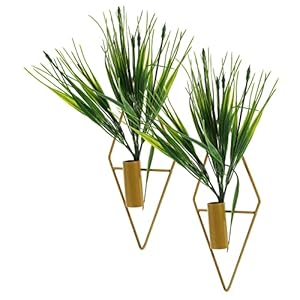 Baluue 2 Stuks Aan De Muur Gemonteerde Potplanten Voor Buiten Live Faux Buitenplanten Buitenmuur Die Groene Planten Ophangt Groene Decoraties Nep Groene Plant Decors Kleine Bonsai