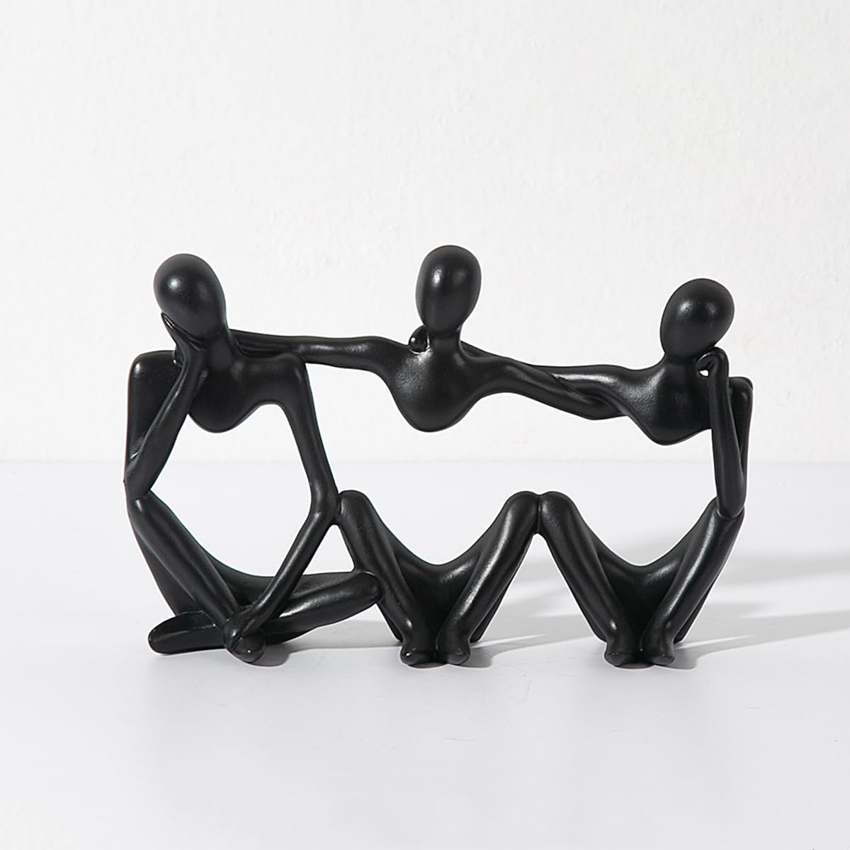 ODMYZG Estatua Abstracta Negros, Decoración de Escultura Abstracta, Escultura Moderna para el hogar, Oficina, Libros, Estante, decoración de Mesa de café