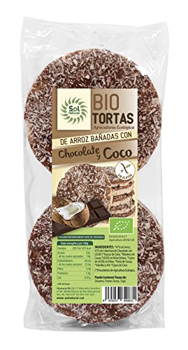 En Oferta Solnatural Tortas De Arroz Bañadas Con Chocolate Y Coco, Sin Gluten - Paquete De 12 X 100 Gr - Total: 1200 Gr (267470)