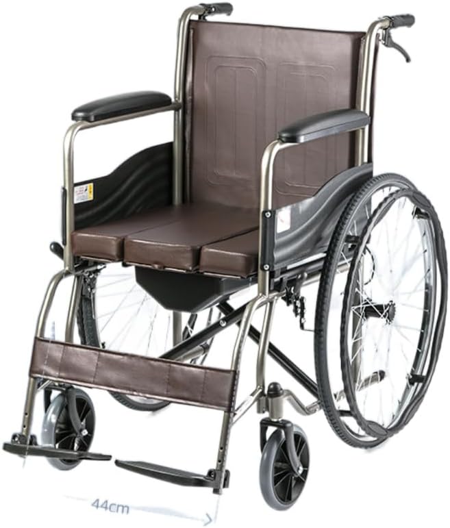 車椅子車折りたたみライト高齢者専用多機能ベルトトイレ歩行車 H059B (H058B おまるケアモデルで半寝ができない【杖+シートベ
