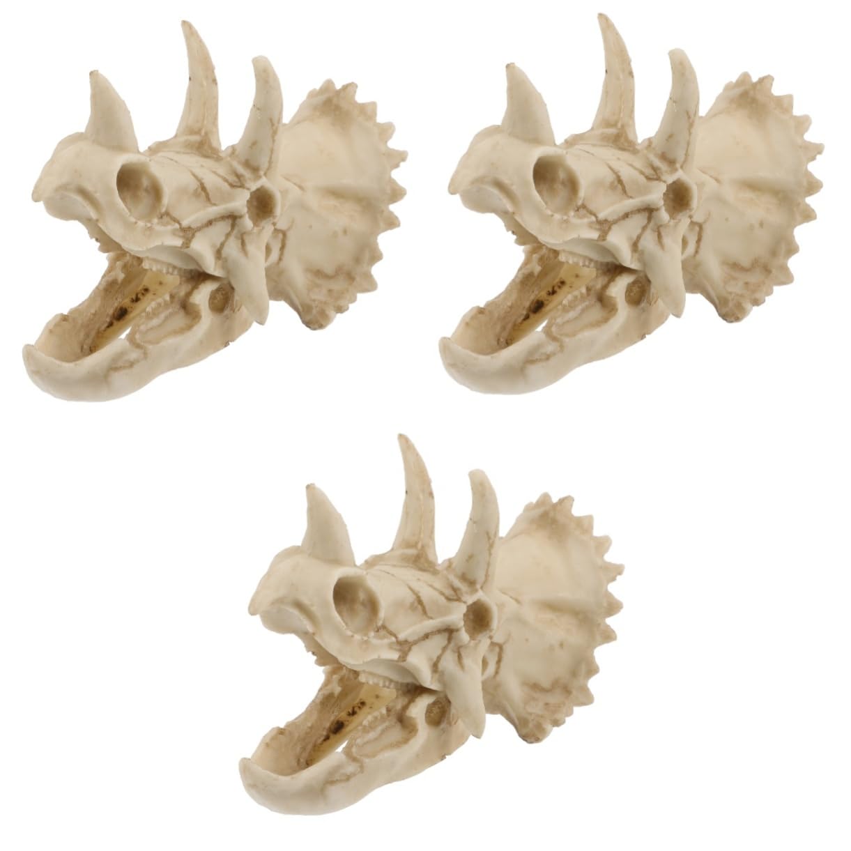 POPETPOP 3 Piezas Decoración De Pecera Decoración De Calavera De Casa del Reptil del Cráneo Escondite De Camarones De Pescado Decoración del Terrario del Cráneo Resina