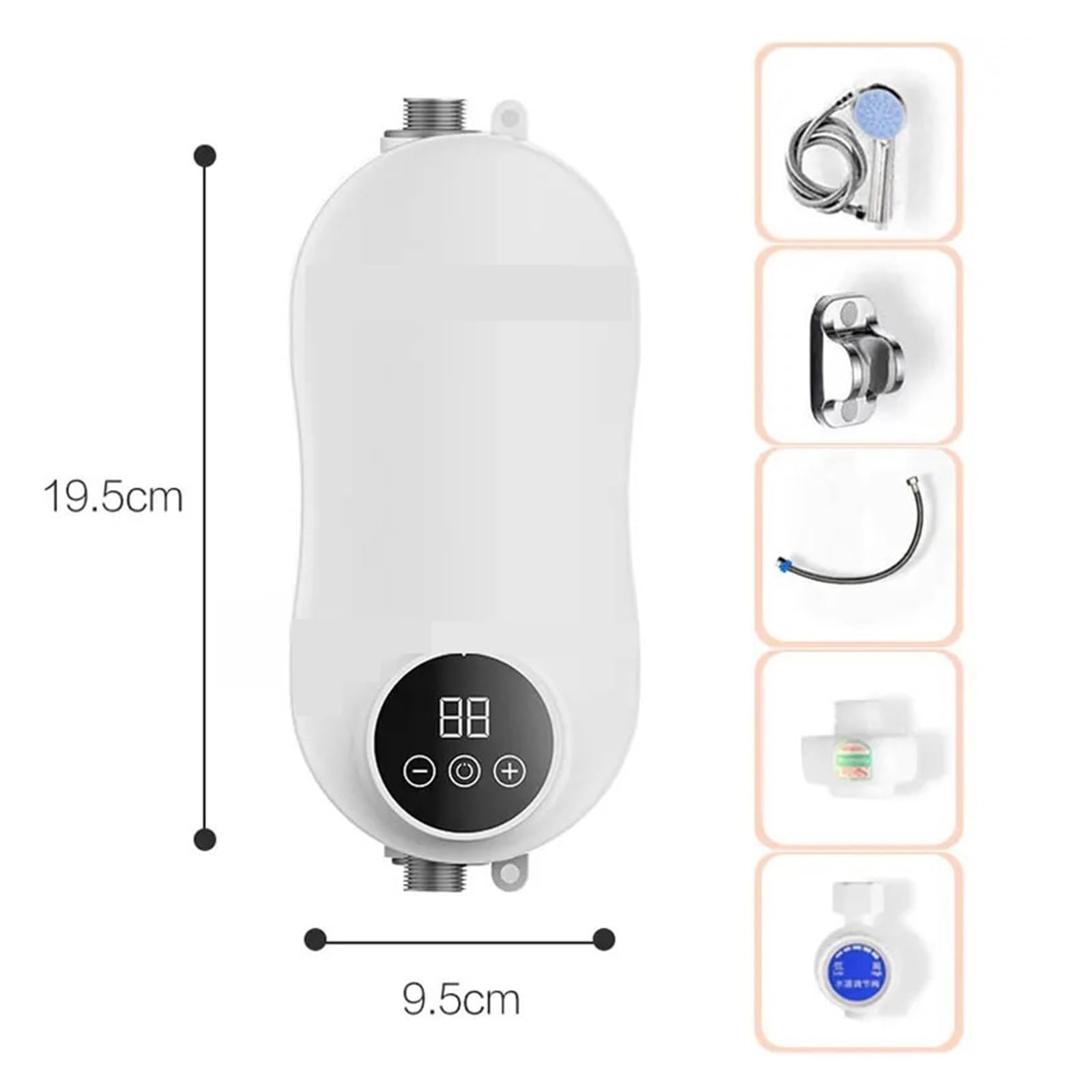 Calentador De Agua Eléctrico De 4500W, Mini Calentador De Agua Instantáneo Sin Tanque, Cocina, Baño, Ducha, Agua Caliente, Calentamiento Rápido