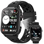 Parsonver Smartwatch Uomo con GPS Integrato, Batteria di 10 Giorni, Bussola, Orologio Fitness con 100+ Sportive, Chiamate Bluetooth, Frequenza Cardiaca, Sonno, per iOS Android (Nero, 1.95")