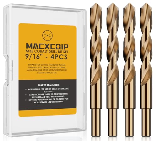 9/16"(4pcs) Cobalt Drill Bit Set M35 HSS Jobber Length