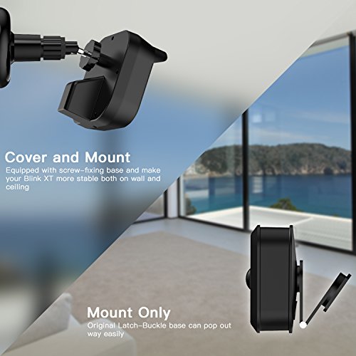 Blink XT XT2 Camera Wall Mount Bracket ,Weather Proof 360 Degree Protective Adjustable Indoor/Outdoor Mount and Cover for Blink XT XT2 Home Security Camera Anti-Sun Glare UV Protection Black(2 Pack) - Thumbnail 3