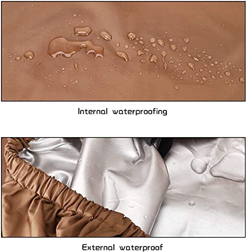 Chiminea Covers Waterproof, Protective Fire Pit Heater Cover, Chiminea Caps, Outdoor Patio Chiminea Covers, Durable Cover For Clay Chiminea , Brown (M:12"X28"X48") #TOP4