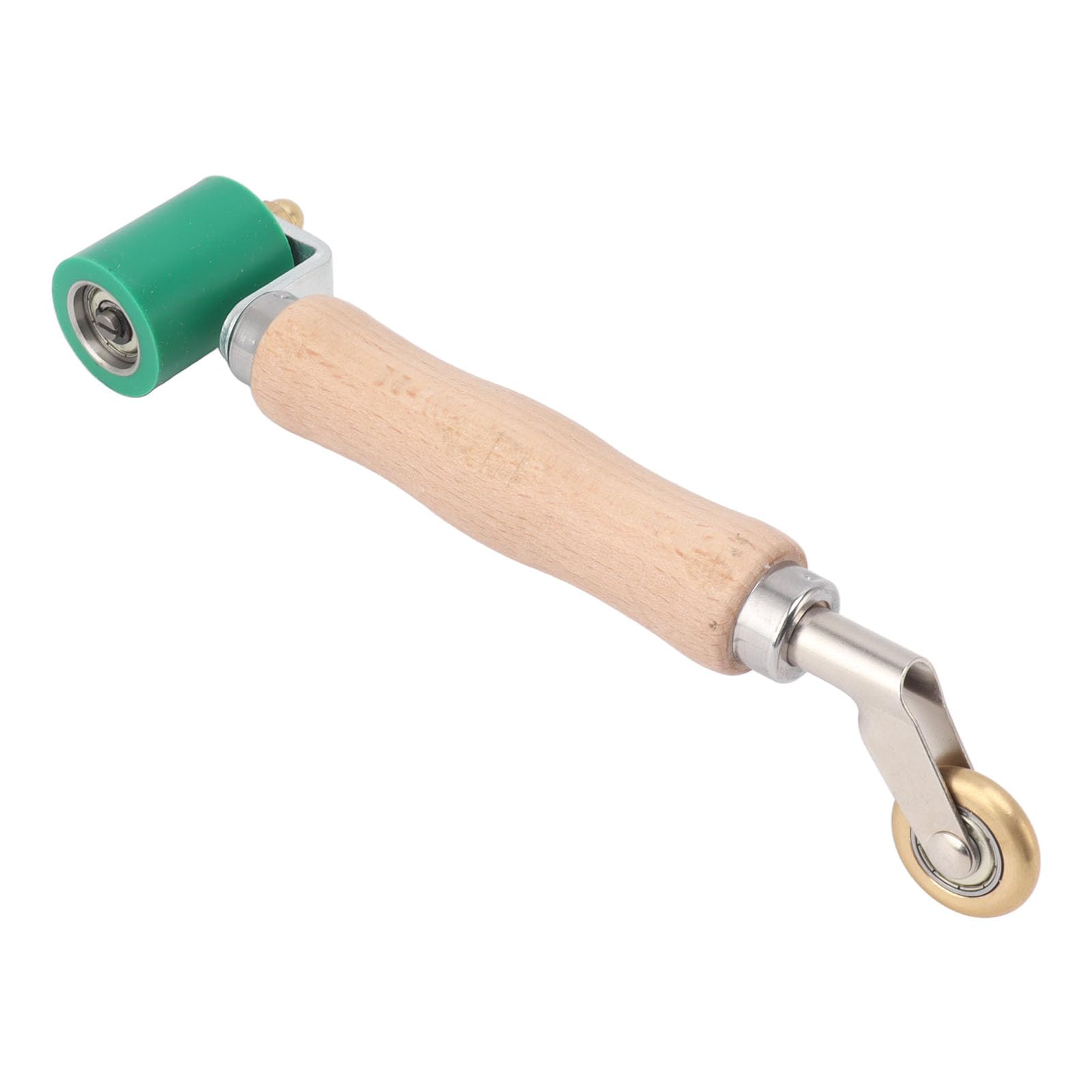 2 en 1 Rouleaux de Pression Résistant Haute Température, Rouleau de Couture en Silicone de 40 mm Rouleau de Couture D'angle de Sol en Laiton pour Soudage Bâches PVC/TPO/EPDM (Vert)