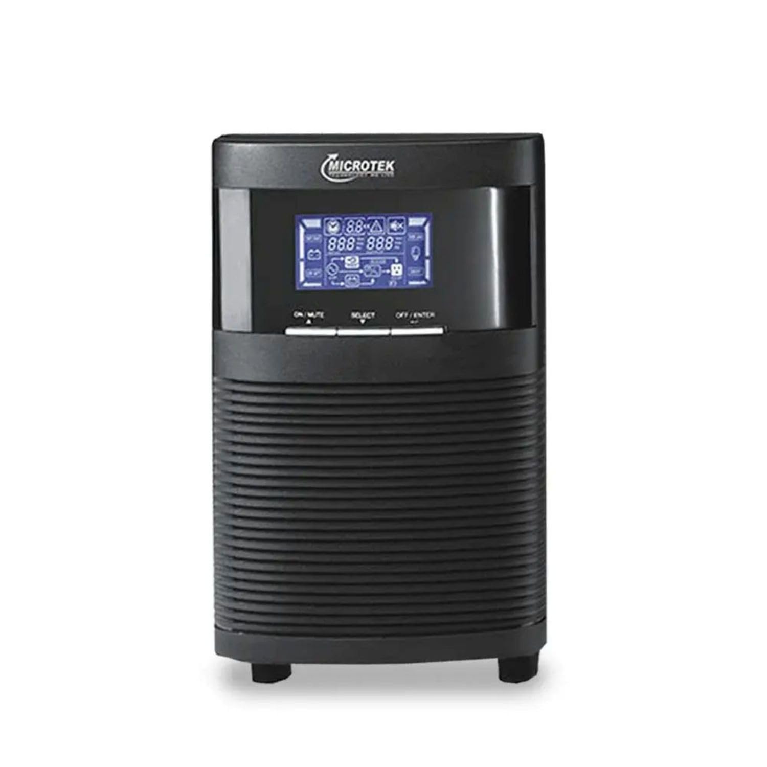 Online UPS E2-1KVA 24V Pure Sinewave with in-Built Batteries (12V 9AHx2) Power Backup & Protection for Home Office, Desktop PC & Shops