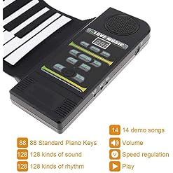 LXT PANDA Roll Up Piano Keyboard, 88 Touches Clavier Portable Piano avec 128 Sons Uniques et Haut-parleurs intégrés, Roll Out Piano Keyboard Hand Roll Piano pour Les Enfants Adultes débutants. - Les Beatles, Paul McCartney, John Lennon, RIngo Starr, George Harrison LXT PANDA Roll Up Piano Keyboard, 88 Touches Clavier Portable Piano avec 128 Sons Uniques et Haut-parleurs intégrés, Roll Out Piano Keyboard Hand Roll Piano pour Les Enfants Adultes débutants. – Image 3