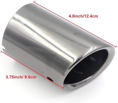 Miniatura 4 de Par de coches de acero inoxidable negro punta de escape silenciador extremo de la punta de tubo apto para Toyota Camry 2018 2019 2020