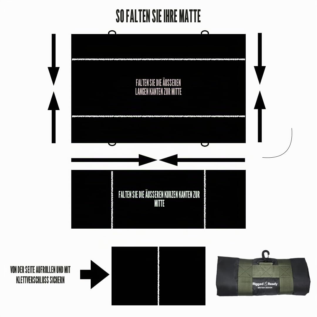 Rigged and Ready Travel Unhooking Fishing Landing Mats. 2 Sizes. with Fish Measure Guide. Very Compact, Light, Easy Carry, Fold, Roll Design + Easy Clean.. S Hook Carabiner. from 220g