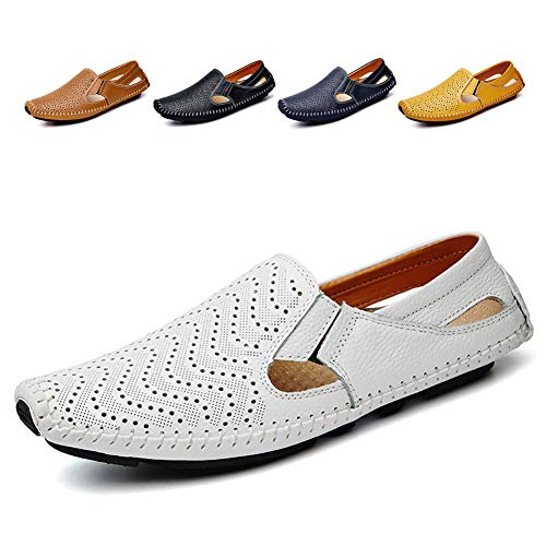 Image of Men's Driving Shoes Leather Slipper Casual Slip on Loafers