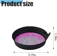 Vista 8 de zipelo Bling Car Cup Coaster, 2 Pack Universal Vehicle Anti-Slip Cup Holder Insert Coasters, Crystal Rhinestone Silicone Shockproof Drink Mat, Car