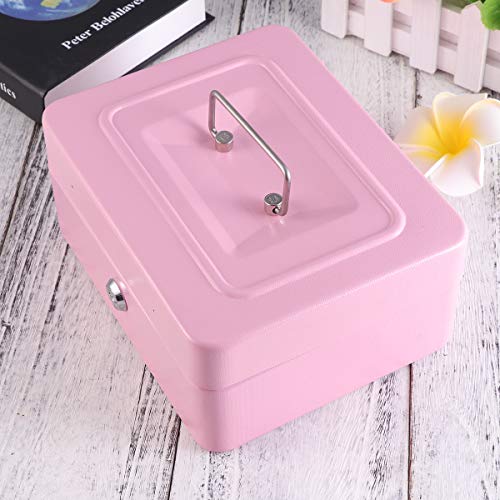 Caixa de dinheiro TOPBATHY com caixa de armazenamento de joias com cadeado, compartimento portátil d