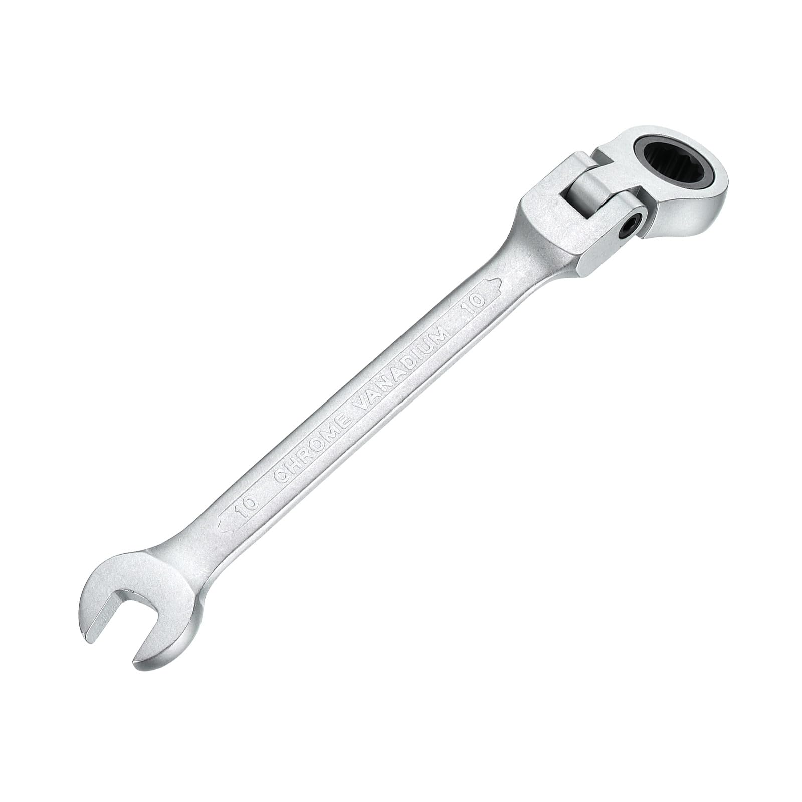 sourcing map 10mm Metric Flex-Head Ratchet Wrench Chrome Vanadium Steel 72-Tooth Ratcheting Combination Wrench Spanner for Car Bike Automotive Machine Repair — image 1