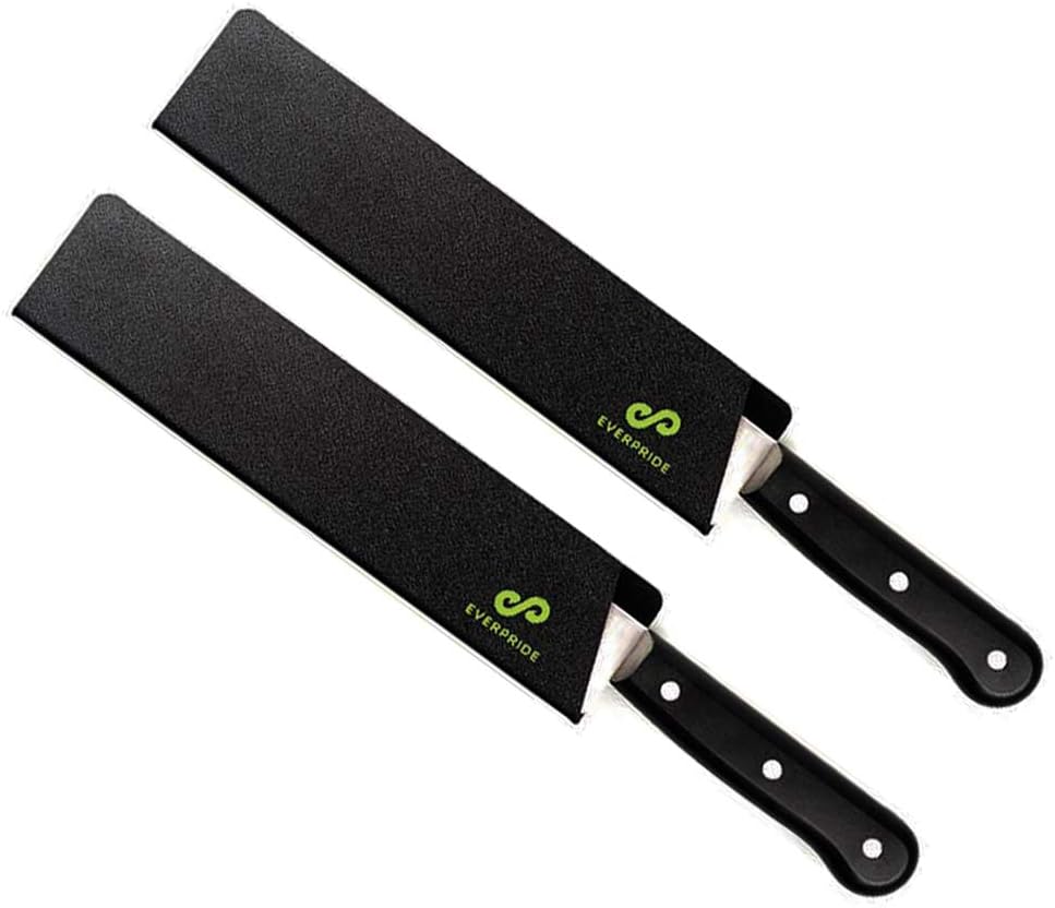 12 Inch Chef Knife Guard Set (2-Piece Set) - Long Knives Blade Edge Cover Sheaths - Durable, BPA-Free, Felt Lined, Sturdy ABS Plastic - Knives Not Included