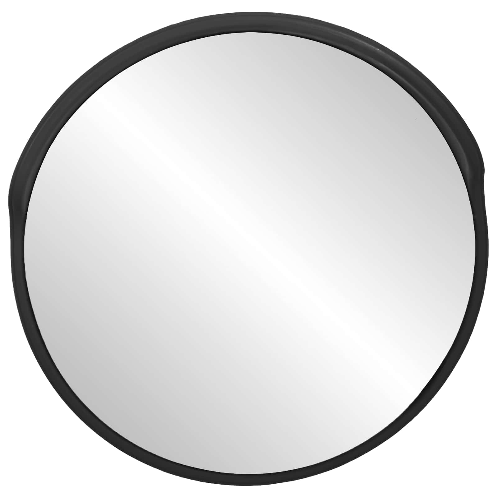 vidaXL Espejo convexo de tráfico para exteriores, color negro, diámetro de 75 cm, aumenta la visibilidad, seguridad en la carretera, ayuda para cruzar, colocación de estancamiento