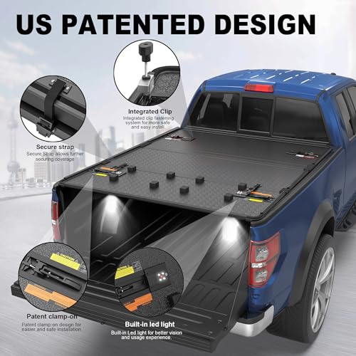 Image of KUIPERAUTO 5FT Hard Tri Truck Bed Tonneau Cover Compatible for 2019-2026 Ford Ranger,60inch