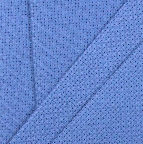 Image of KCS 4 /6 pc of 12 inch x 18 inch 30cmx45cm 16 Count Cotton Aida Cloth Cross Stitch Fabric (Jeans Blue, 4 pc)