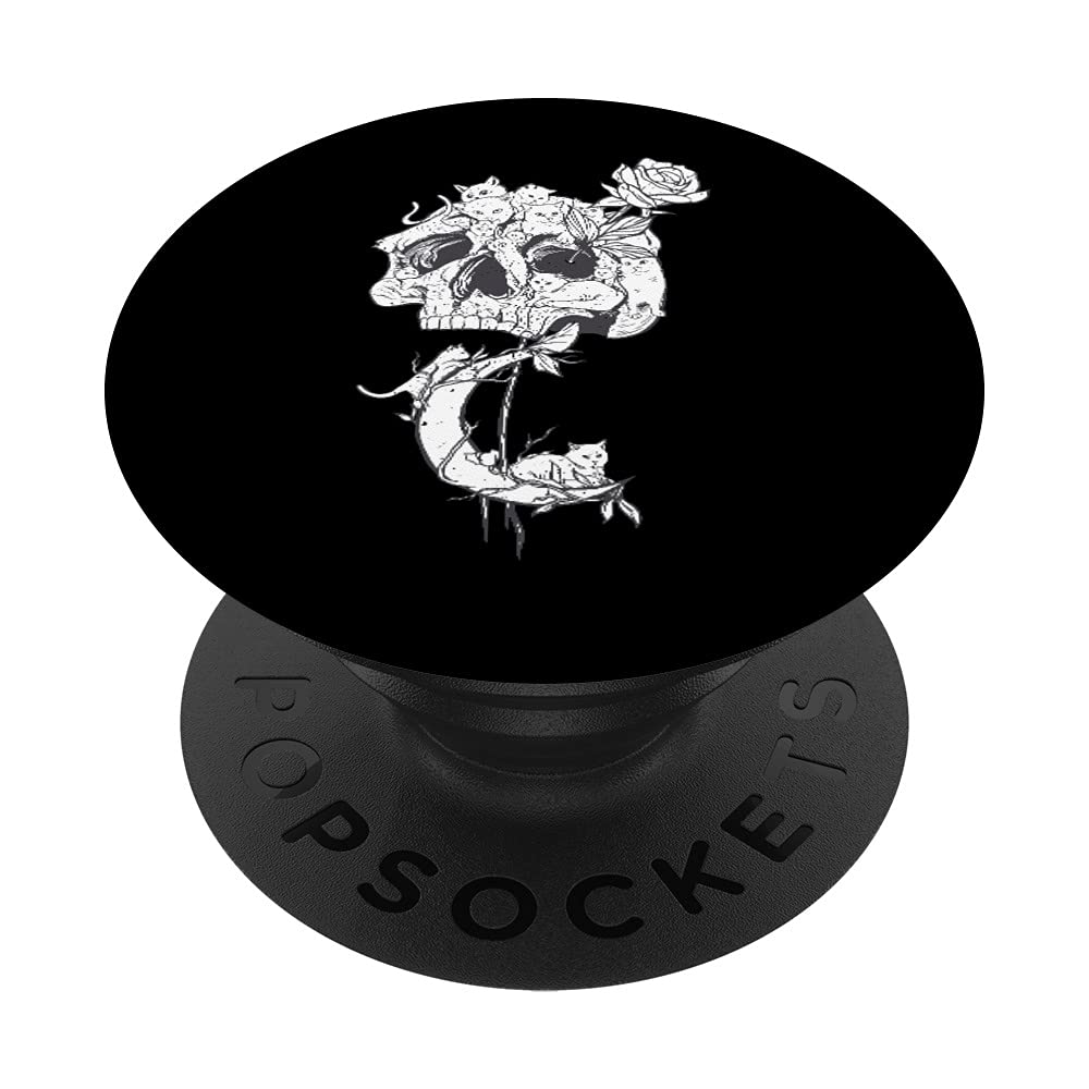 Occult Cat Moonrose Goth Witchcraft Witch Gothic Occult PopSockets Standard PopGrip
