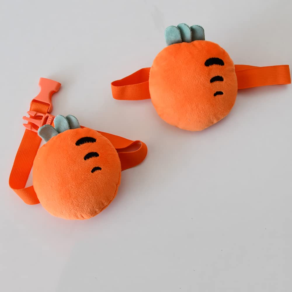 ONECHANCE 1 Pair Cartoon Curtain Buckle Tie Back Curtain Holdbacks Plush Animal Curtain Buckle for Kids Child Nursery Room Window Decorations Color Carrot — image 1