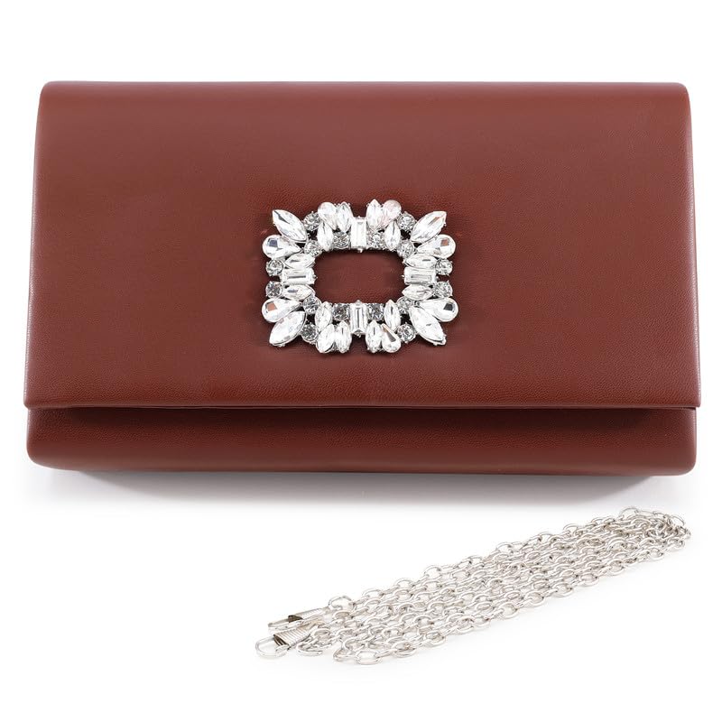 zevora Women's Framed Foldover Clutch | Detachable Chain Sling Strap | Ladies Purse Wallet-picture-17