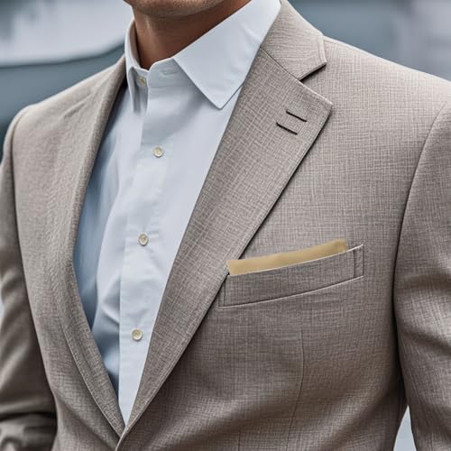 Image of Men's Pocket Square, Solid Color Boys Handkerchiefs for Men Wedding Party