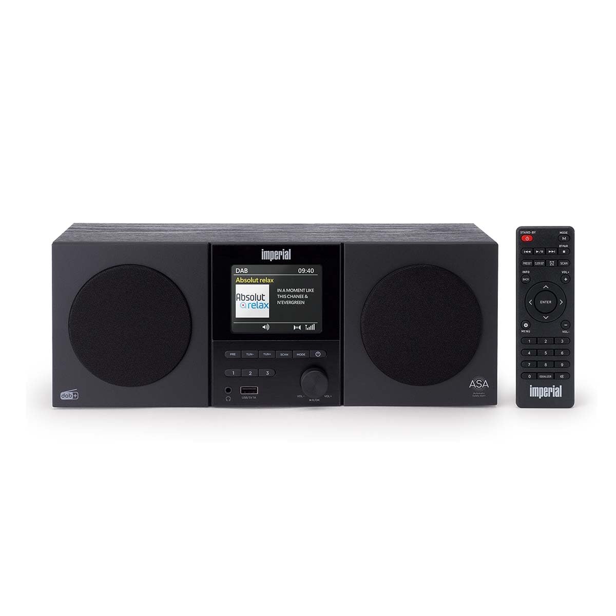 Imperial DABMAN-220BK radio DAB Plus FM – Bluetooth V5.3 – odtwarzanie przez USB i funkcja ładowania – duży kolorowy wyświetlacz TFT – głośnik 2 x 5 W – funkcja budzika – kolor czarny