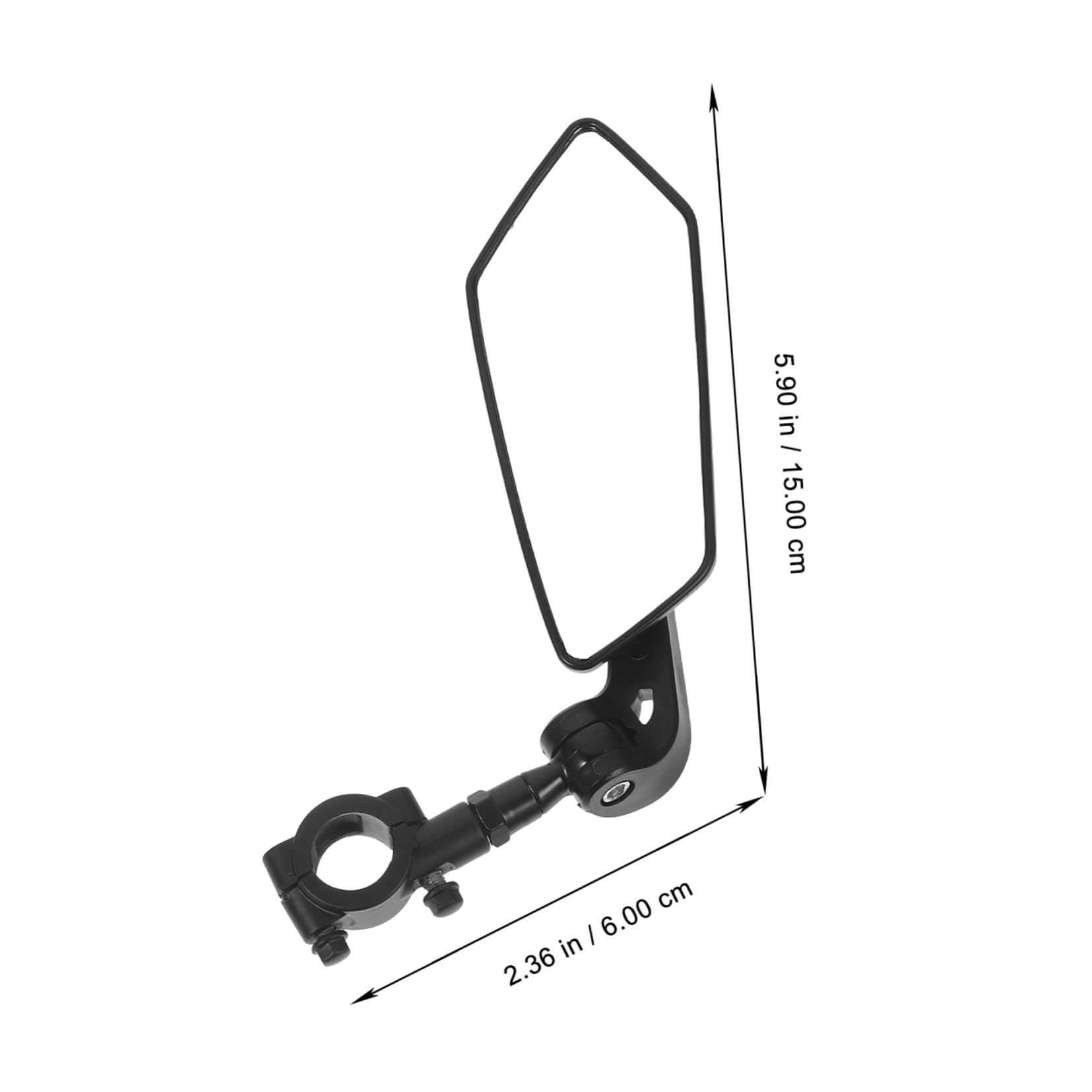 BESPORTBLE Specchietti Retrovisori Laterali per Bicicletta e Bici Elettrica, 2 Pezzi, Plastica Nera, Altezza Regolabile, Facili da Installare