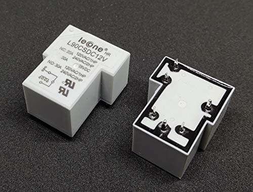 Image of INVENTO ISC 1505-1 2pcs 12V DC Relay 6 Pin 30A T Shaped PCB Mount SPDT Relay For DIY Projects