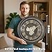 AYRELY® 24IN Decorative Moving Gear Large Wall Clock, Oversized Industrial Steampunk Gears, Big Numerals Wall Clock for Modern Living Room Decor (Bronze)