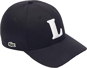 Lacoste Unisex 3D Embroidered Baseball Cap, Black, Large