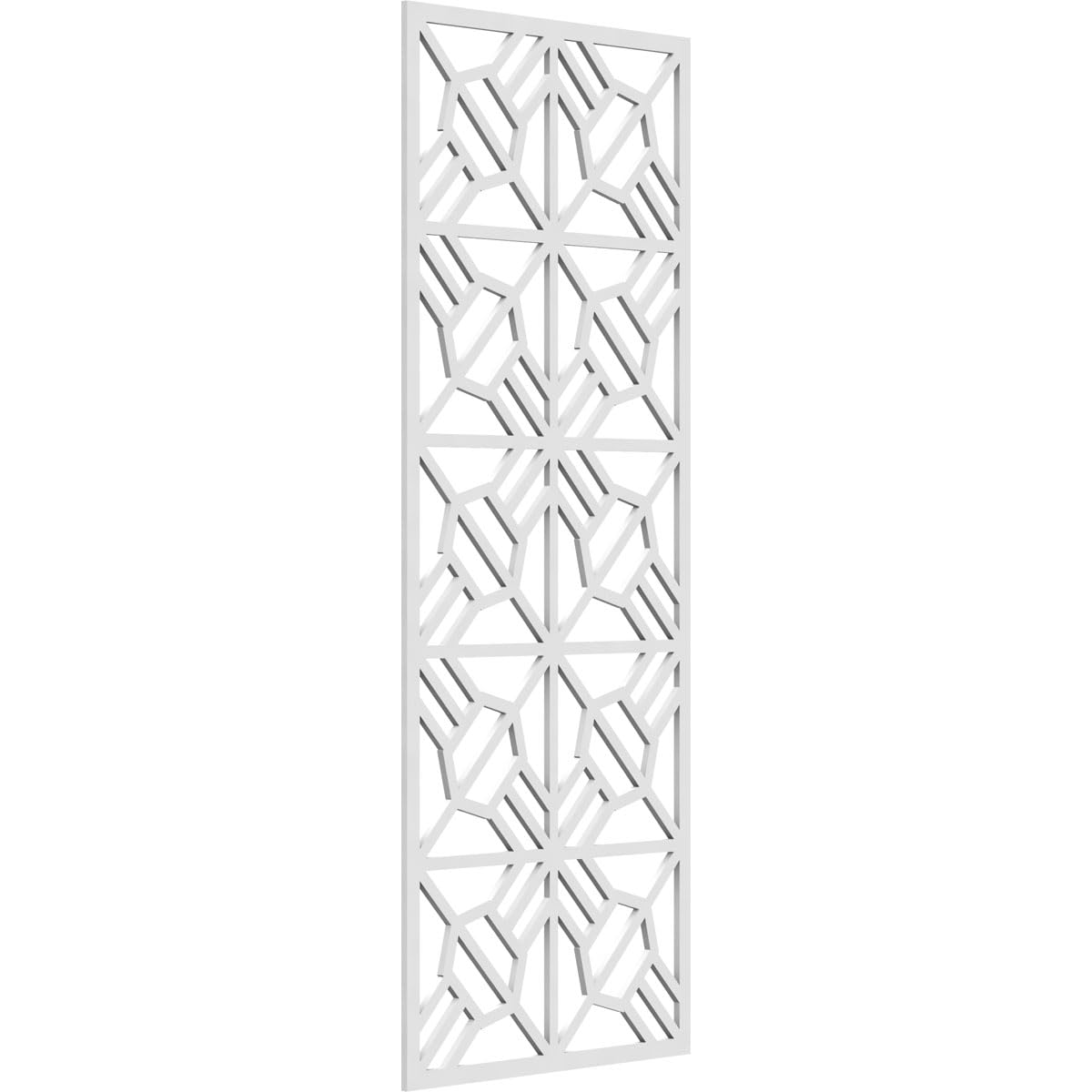 19 3/8"W x 49 3/8"H x 3/8"T Auburn Decorative Fretwork Wall Panels in Architectural Grade PVC