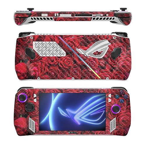 Image of MightySkins Carbon Fiber Skin Compatible with Asus ROG Ally - Too Many Roses | Protective, Durable Textured Carbon Fiber Finish | Easy to Apply