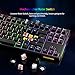 Newmen GM870 TKL Gaming Tastatur,Mechanische Tastatur mit Kabel,75% RGB LED Beleuchtung Hot Swap Anti Ghosting USB Mini 88 Tasten Keyboard für PC/Win/Mac,Deutsches QWERTZ Layout,Schwarz,Rote Schalter