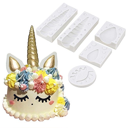 TPCUnicorn Cake Mold Ears and Eyes Set Cake Decorating Moulds Baking