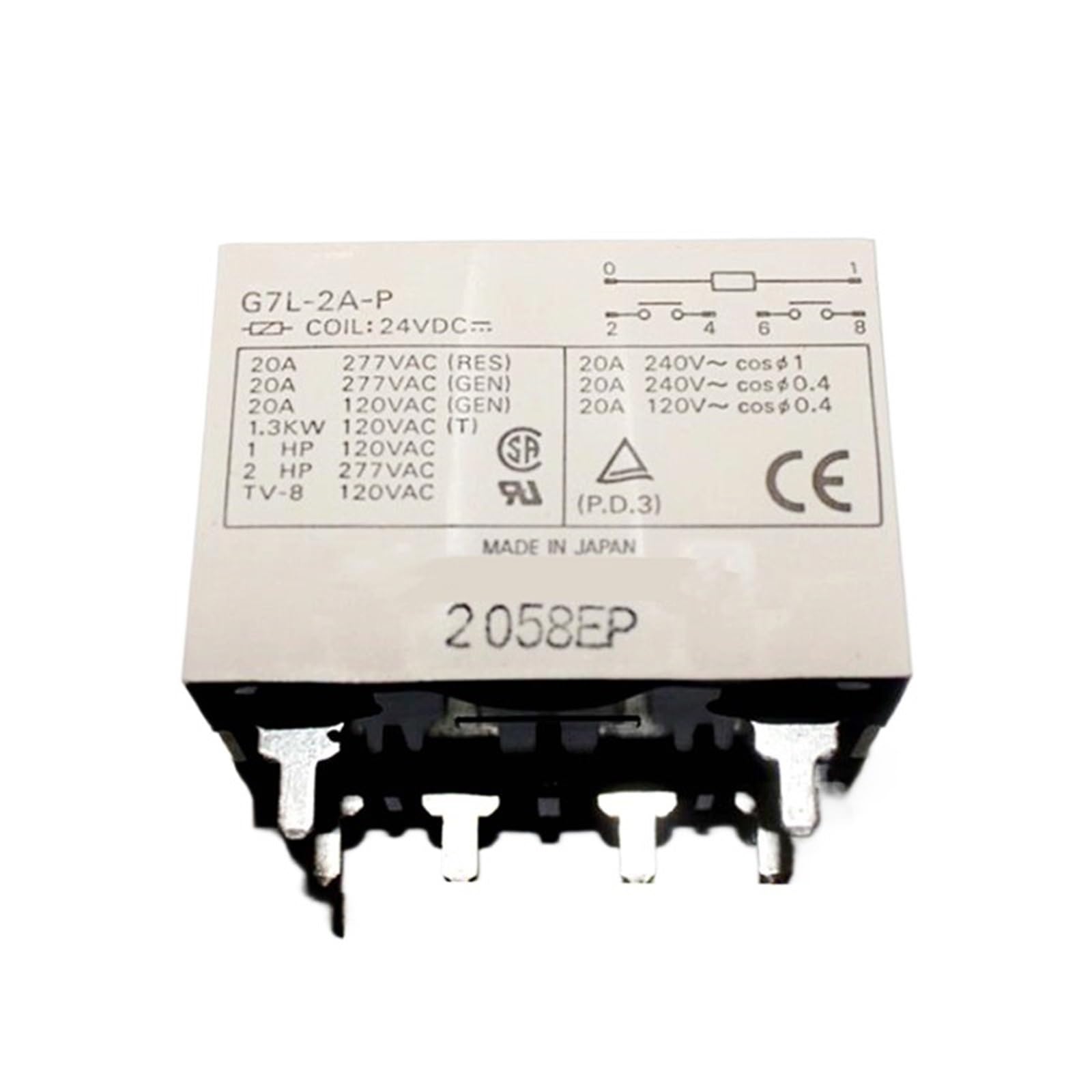 Relais électromécanique G7L-2A-P 24VDC composant de puissance DIP6 x2 - 2