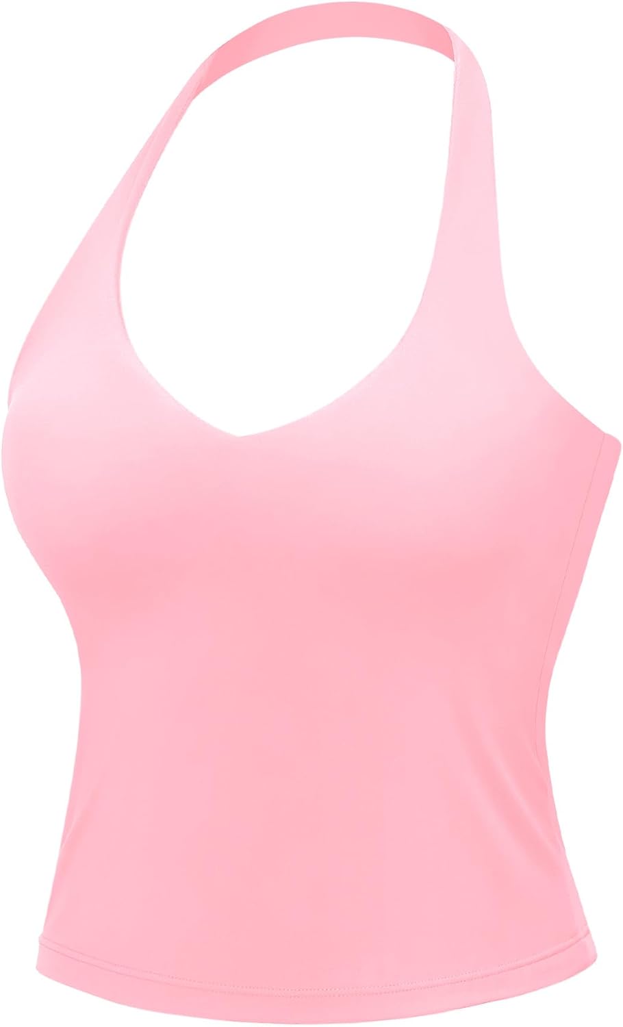 VOYJOY Women Halter Crop Top Padded V Neck Backless Sleeveless Workout Halter Tank Tops Going Out Yoga Gym Clothes - Image 5