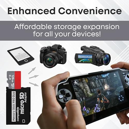 Skywin Memory Stick Pro Duo Adapter - 2 Pack Card Reader for PSP Memory Card Duo Adapter, Easy-to-Use Card Holder Compatible with Playstation Card, Camera, or Handycam