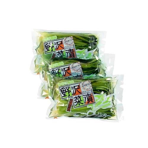 岡本商店の野沢菜漬ワサビ風味700g×3(冷蔵)|漬物 野沢菜 野沢菜漬け 長野県 木島平村 信州