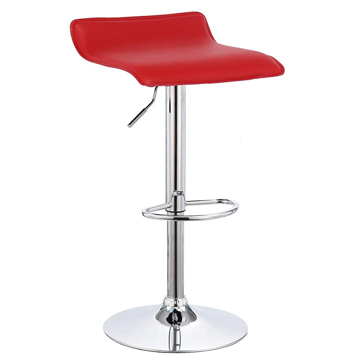 Totò Piccinni Sgabello Bar NEVADA girevole 360° regolabile in altezza (Rosso, 1 Pz)