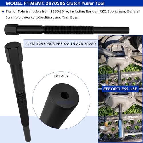Image of 4PCS Clutch Puller Tool Kit For Polaris Models 1985-2024, Fits Ranger, Sportsman, General, Scramblerm, RZR, OEM #2870506 PA-48595 2872085 PU-52422